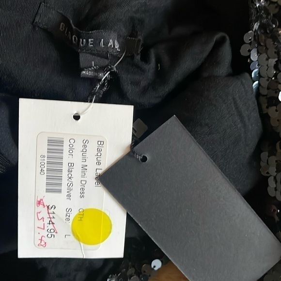 Blaque Label Supernova Sequin Mini Dress Black L NWT | Holiday Party Dress - Picture 6 of 9